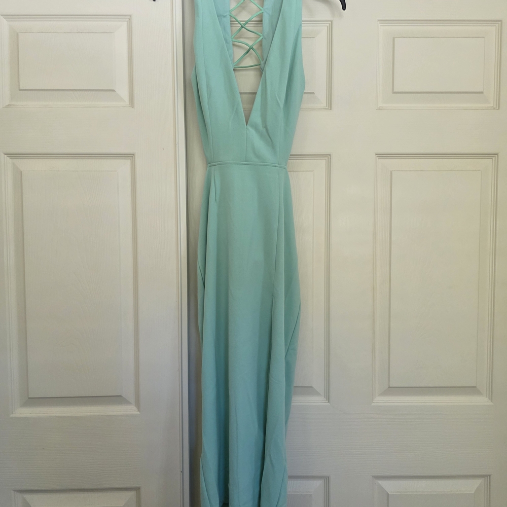Elegant Aqua Sleeveless Dress